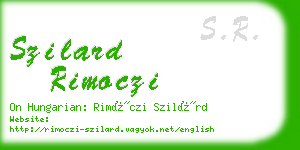 szilard rimoczi business card